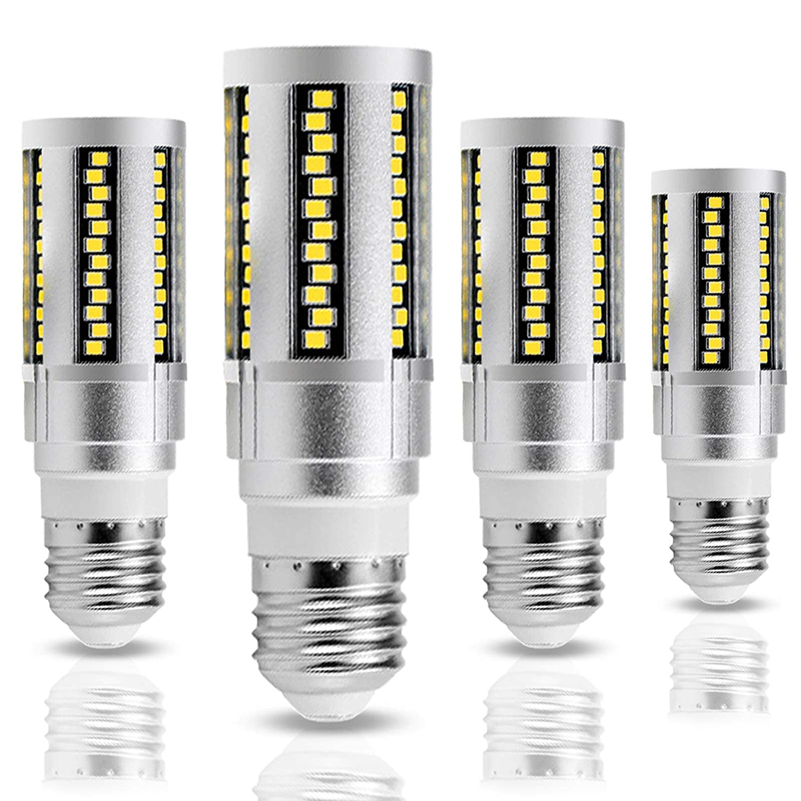 Żarówka LED E27 Zimna biel/ciepła biel 15 W Odpowiednik lampy żarowej 150 W,AC 100-277 V E27 Śruba żarówka kukurydziana 1800 lm Świeca,nie ściemnialna,zestaw 4 sztuk(zimna biel)