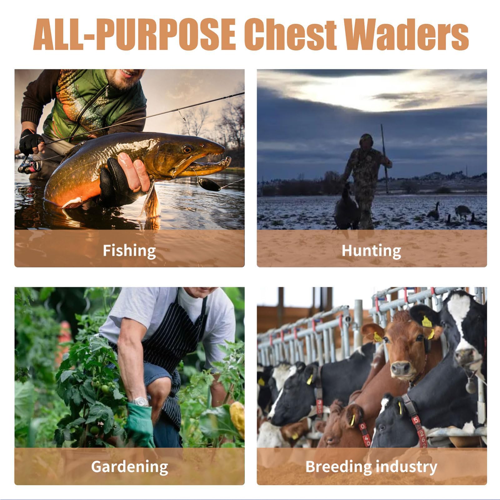 Stivale da Pesca per Waders Rinforzo Trampolieri da Pesca Traspiranti Impermeabili Stivali al Petto Ultra Pesca Waders da Caccia Unisex con Tasca