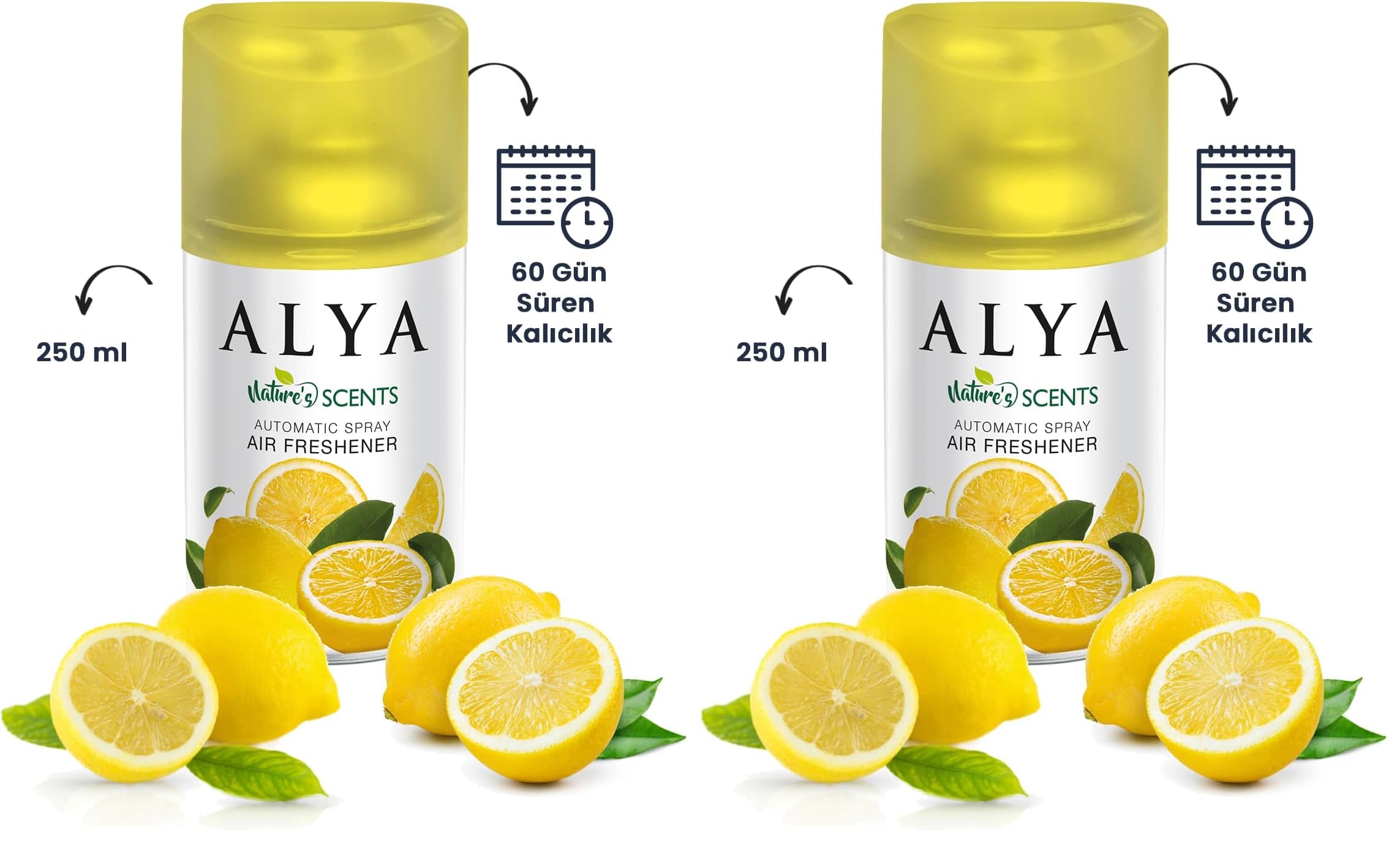 ALYA Nature's Scents Lemon-Limon Oda Kokusu Yedek Makine Spreyi 250 ml 2li paket