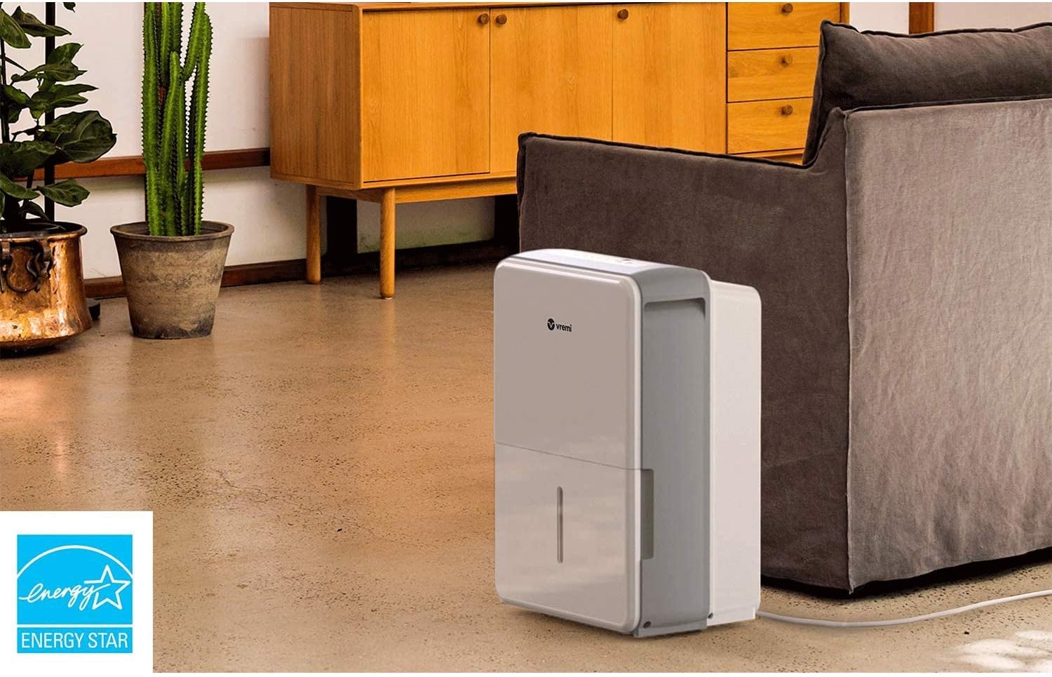 Vremi VRM012001N-RB Dehumidifier placed in a living room