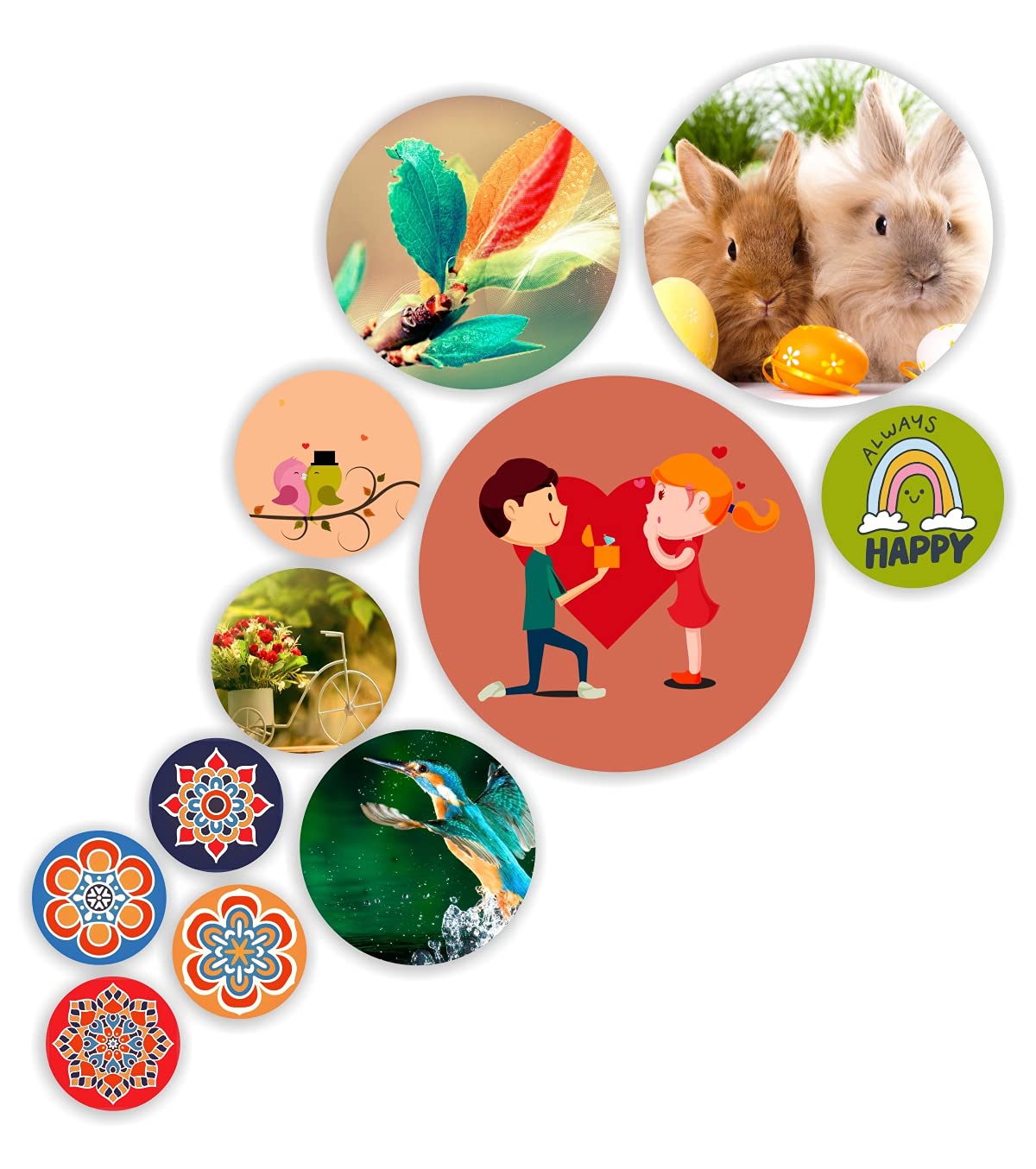 KREEPO Home Decor Wooden Wall Hanging Art/Gift ideas Set of 11 KR_11