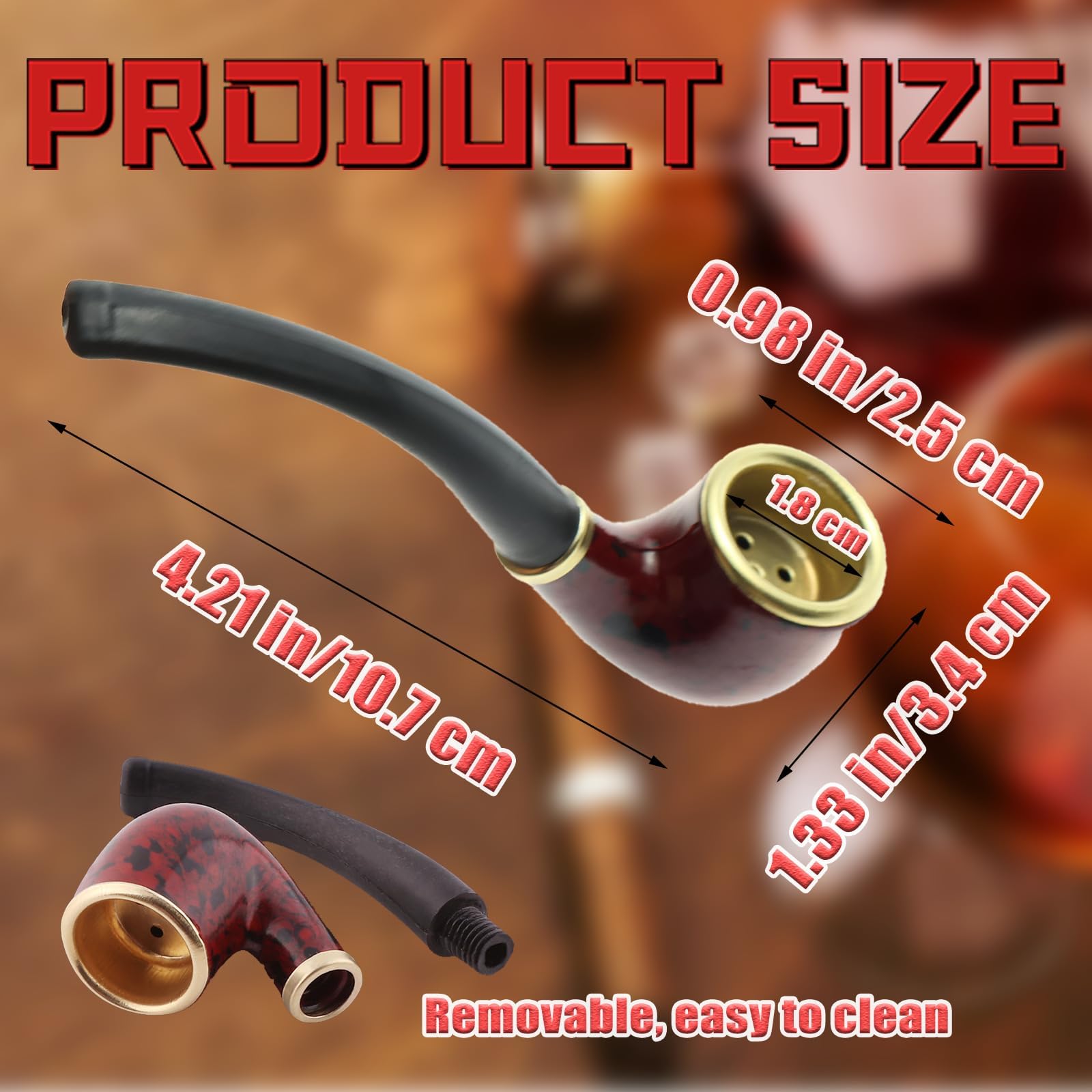 pipe tobacco amazon uk Tobacco Pipe, Classical Smoking Pipe Perfect Beginner Pipe for Fathers Day  Gift : Amazon.co.uk: Fashion