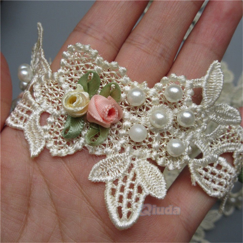 Ruban Dentelle Extérieur Ruban Dentelle Florale Vintage - 5 M X 11 Cm