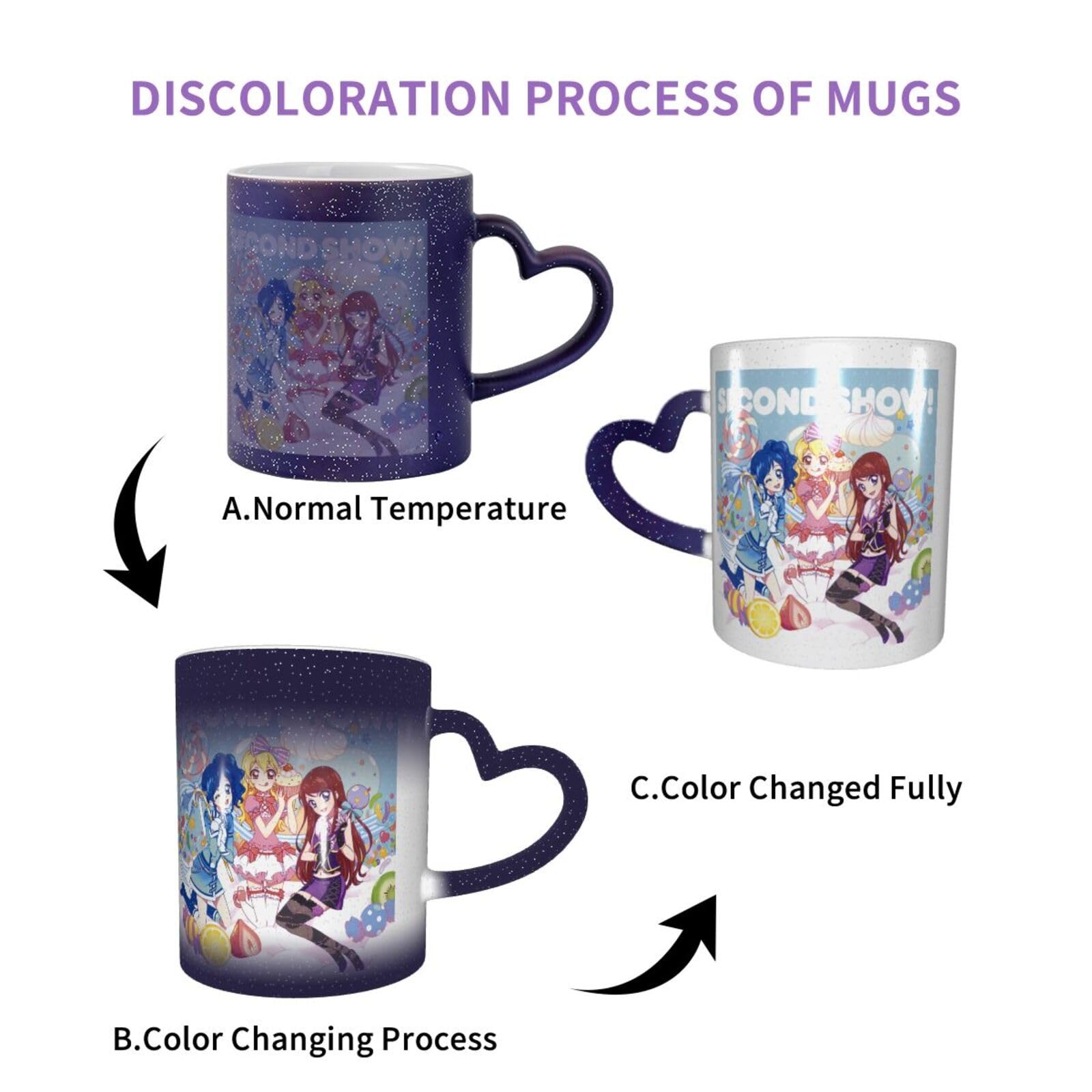 Amazon.co.jp: マグカップ アイカツ! (1) 感熱変色 色が変わる 330ml