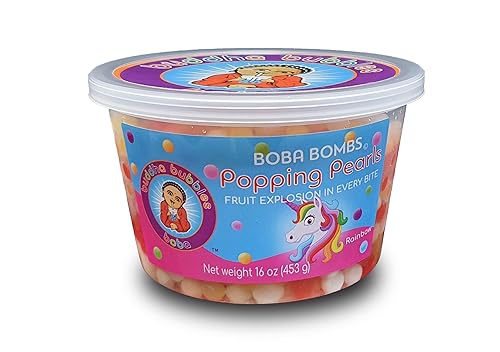 Vista 54 de Premium MANGO Popping/Bursting Boba Pearls/Boba Bombs Postre Topping by Buddha Bubbles Boba
