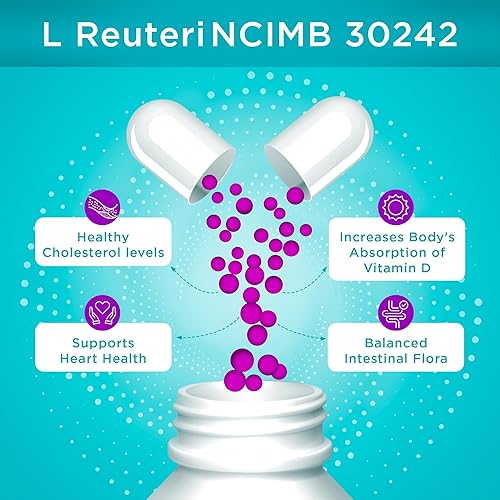Miniatura 5 de Microbiome Plus Probióticos gastrointestinales L Reuteri NCIMB 30242 GI Digestive Supplements Capsule, hipoalergénicos y sin gluten para hombres
