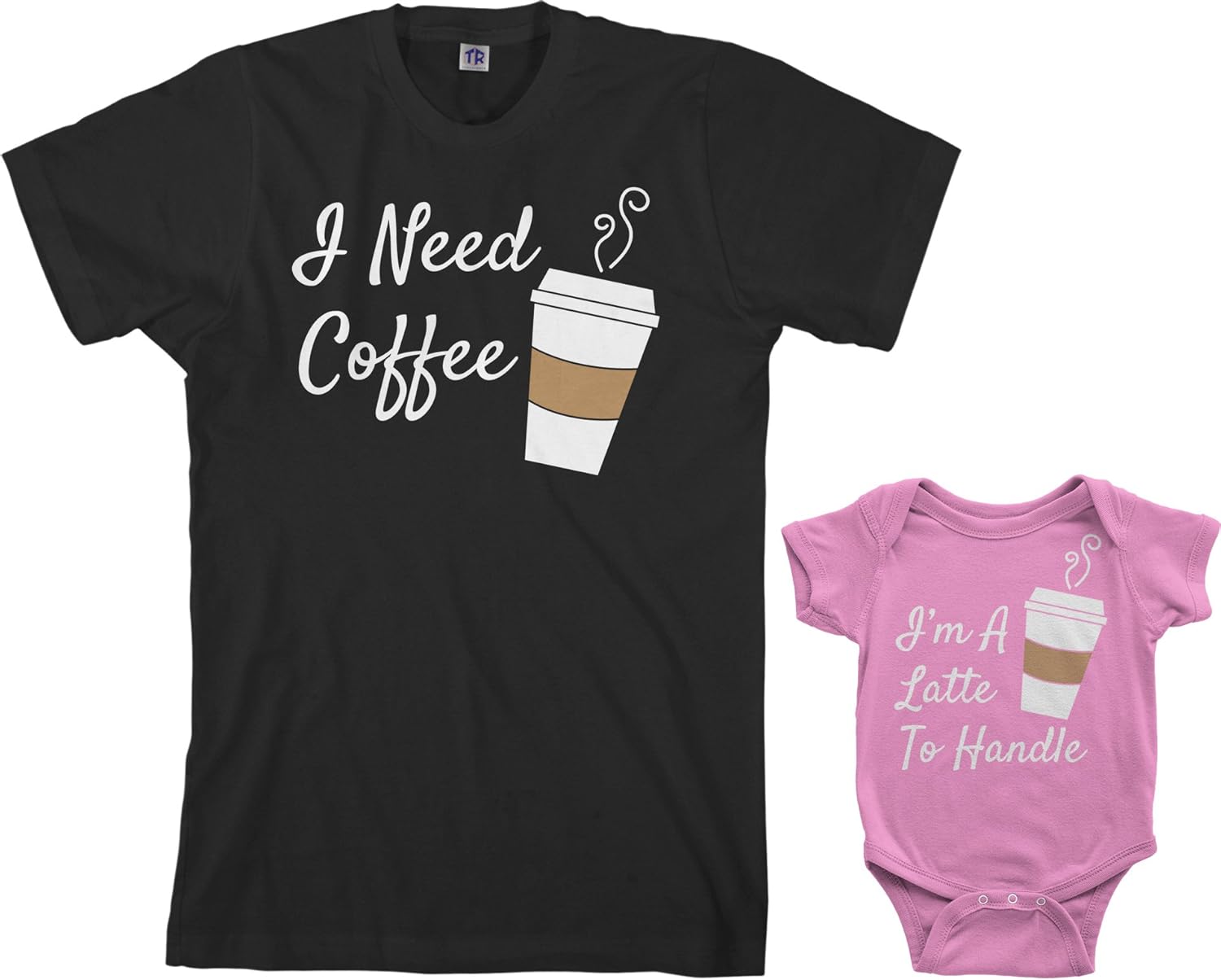 Threadrock Coffee & Latte Infant Bodysuit & Men's T-Shirt Matching Set