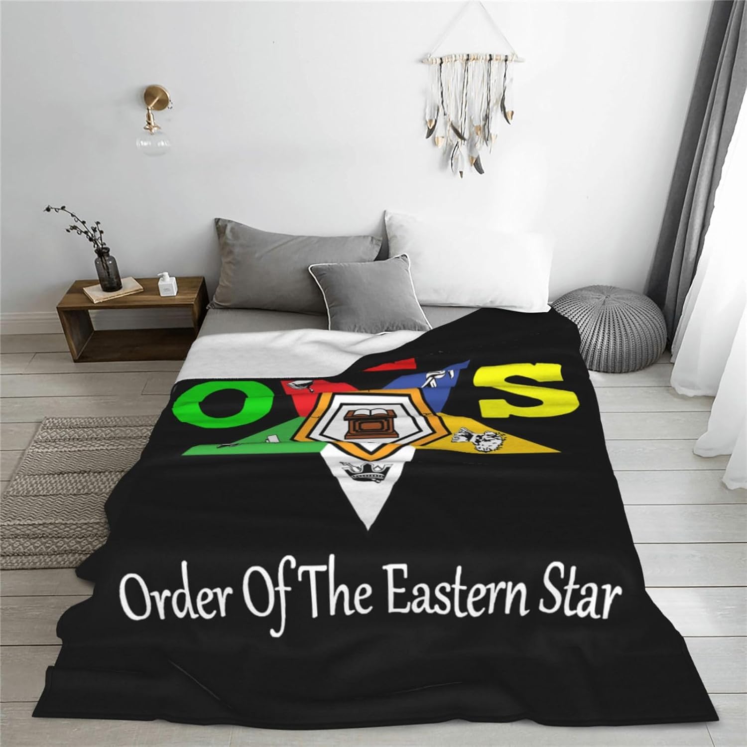 OES Eastern Star Throw Blanket Soft Cozy Fuzzy Blanket for Bedroom Sofa Bedding Camping 40"X30" Blanket