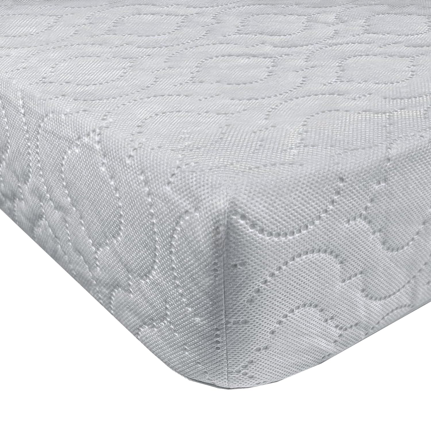 Thick Cot Bed Mattress 160x80 cm - Extra Breathable Baby Toddler Foam Hypoallergenic Quilted Zip Removable White Cover (160 x 80 x 13 CM)