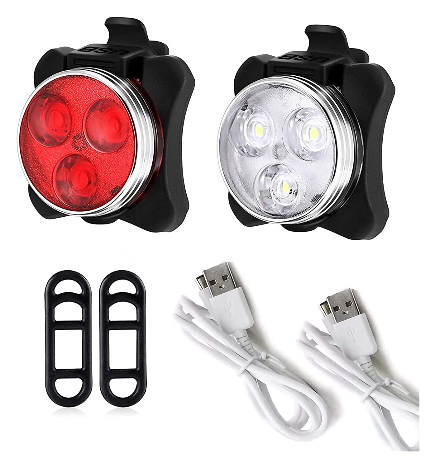 Luz de bicicleta súper brillante USB XMING impermeable con 4 modos