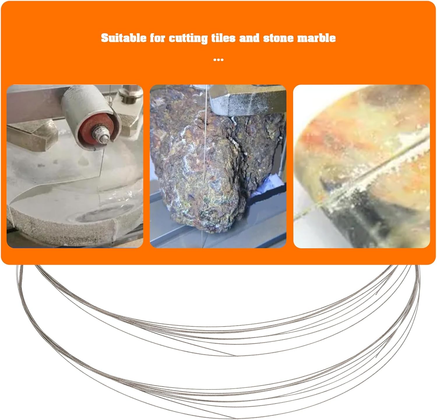 OTOTEC 2pcs Diamond Cutting Circular Wire Saw 2 Meter Thickness 0.15mm Ultra Fine Diamond Wire Saw Suitable for Cutting Ceramic Tiles and Stone Materials