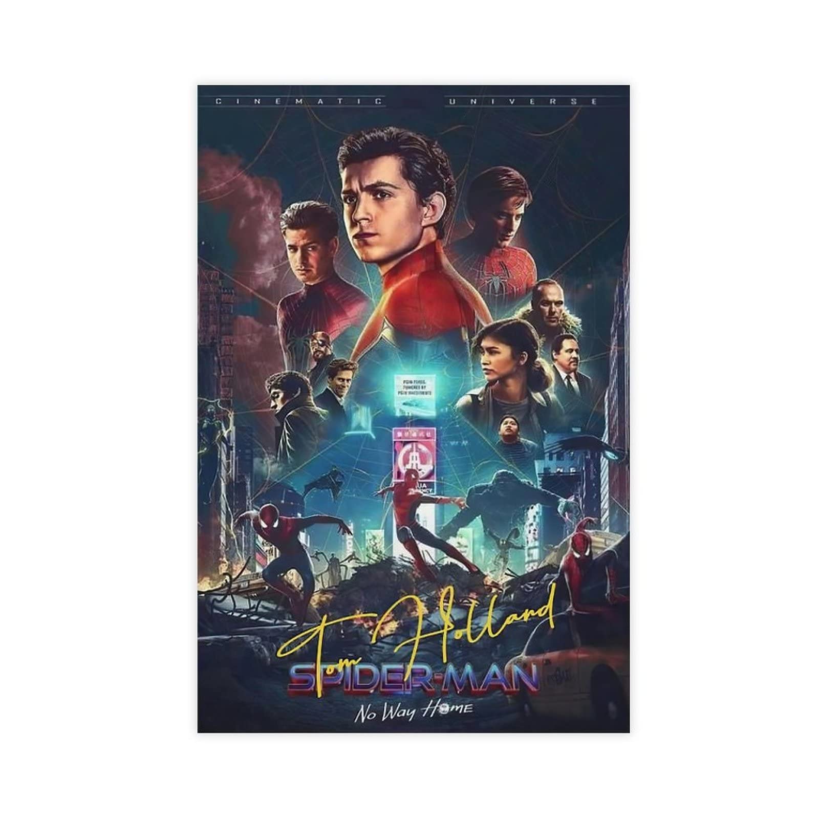 Tom Holland Spider Poster Decorative Painting Canvas Poster Bedroom Decor Sports Landscape Office Room Decor Gift Unframe: 20x30inch(50x75cm)