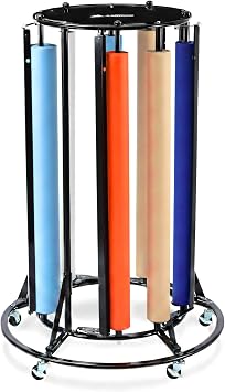 Adir Paper Roll Holder & Cutter | Butcher & Kraft Paper Dispenser Stand for Up to 36 in Wide Rolls | Sturdy Design for Classroom, Arts & Crafts | Paper Rolls Not Included