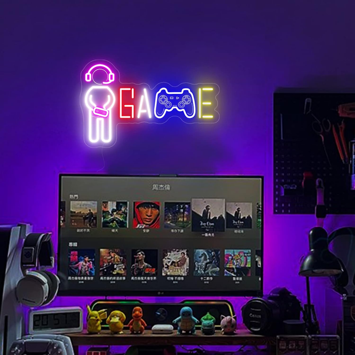 Game Neon Sign Gamer LED Neon Lights 19"x12" Gaming Neon Signs for Game Room Decor Gamepad Light up Signs for Teen Boy Room Decor Game Zone Bedroom Party Wall Decoration Gamer Gifts for Boys Kids