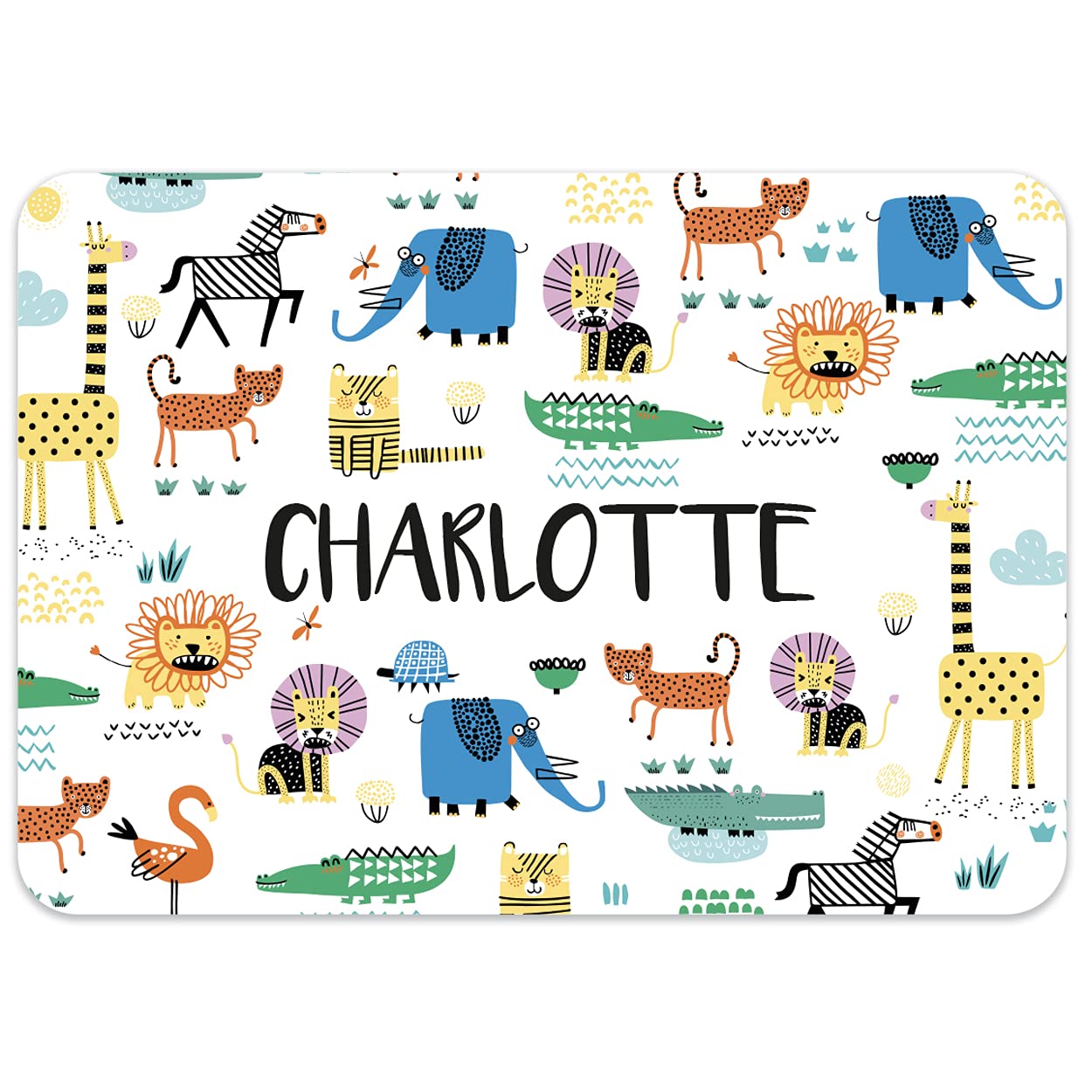 Paper Themes Off To The Zoo Personalised Placemat For Kids (Off To The Zoo)