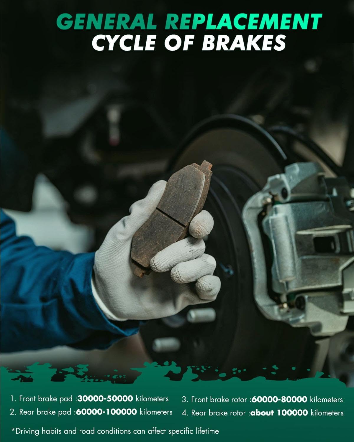 SCITOO Rear Brake Kit [4] Brake Pads [2] Brake Rotors [2] Brake Disc Calipers w/Bracket Compatible With 2008-2015 for Toyota for Sequoia,2007-2015 for Toyota for Tundra