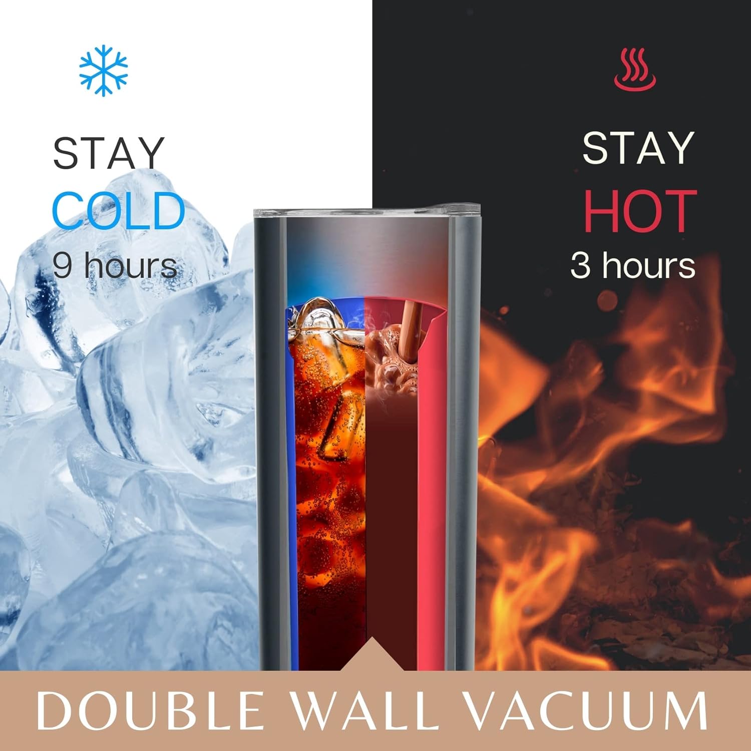 Onebttl Sloth Gifts for Women, 20oz Stainless Steel Insulated Wine Tumbler with Straw & Lid My Spirit Animal Black - Image 5