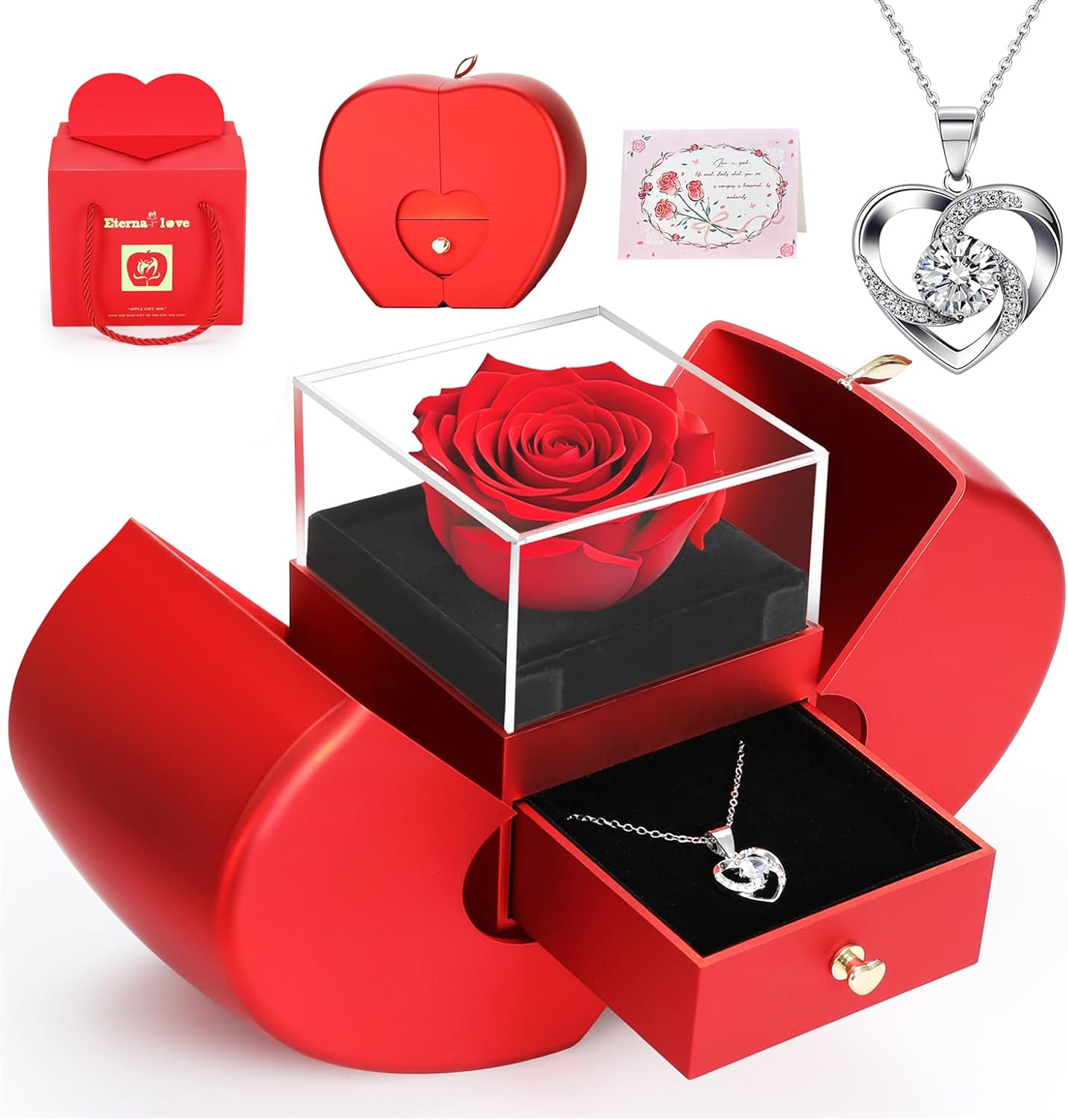 Preserved Rose Gifts - Eternal Flowers Rose Women Birthday Gifts for Her Wife Girlfriend Mom Grandma-Valentines Christmas Anniversary Mother day gift