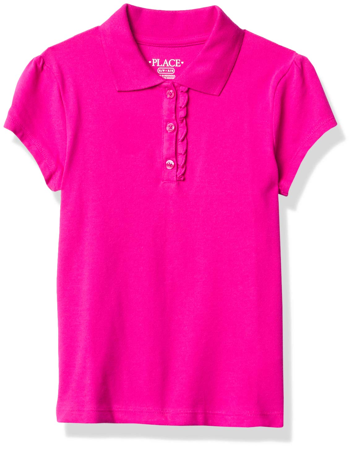 The Children's Place Girls Short Sleeve Ruffle Pique Polo