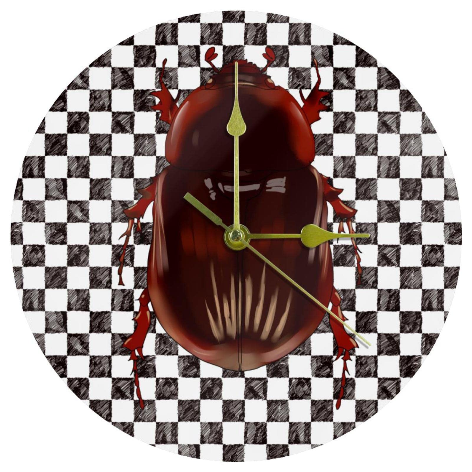 Horloge murale coccinelles en acrylique de 24 cm pour une deco de bureau elegante