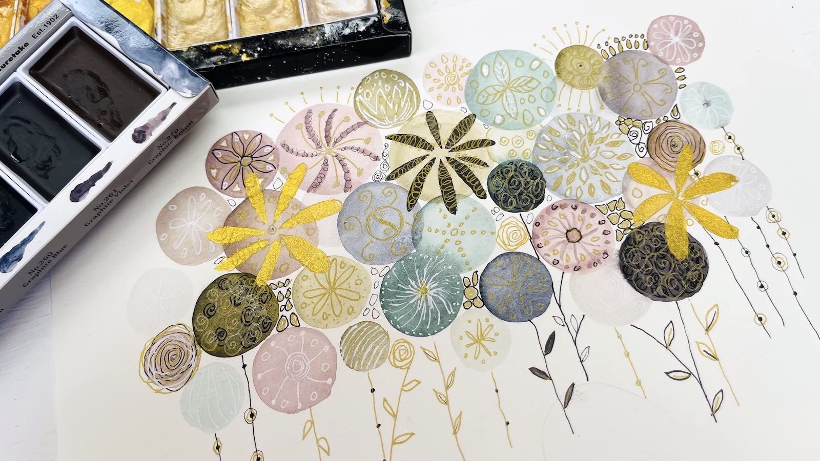 Zig Special Illustration Set GANSAI TAMBI Graphite 6 colors set