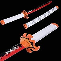 Vista 5 de ziqing Espada para cosplay de Demon Slayer hecha a mano, Katana de 31 pulgadas con múltiples estilos para elegir