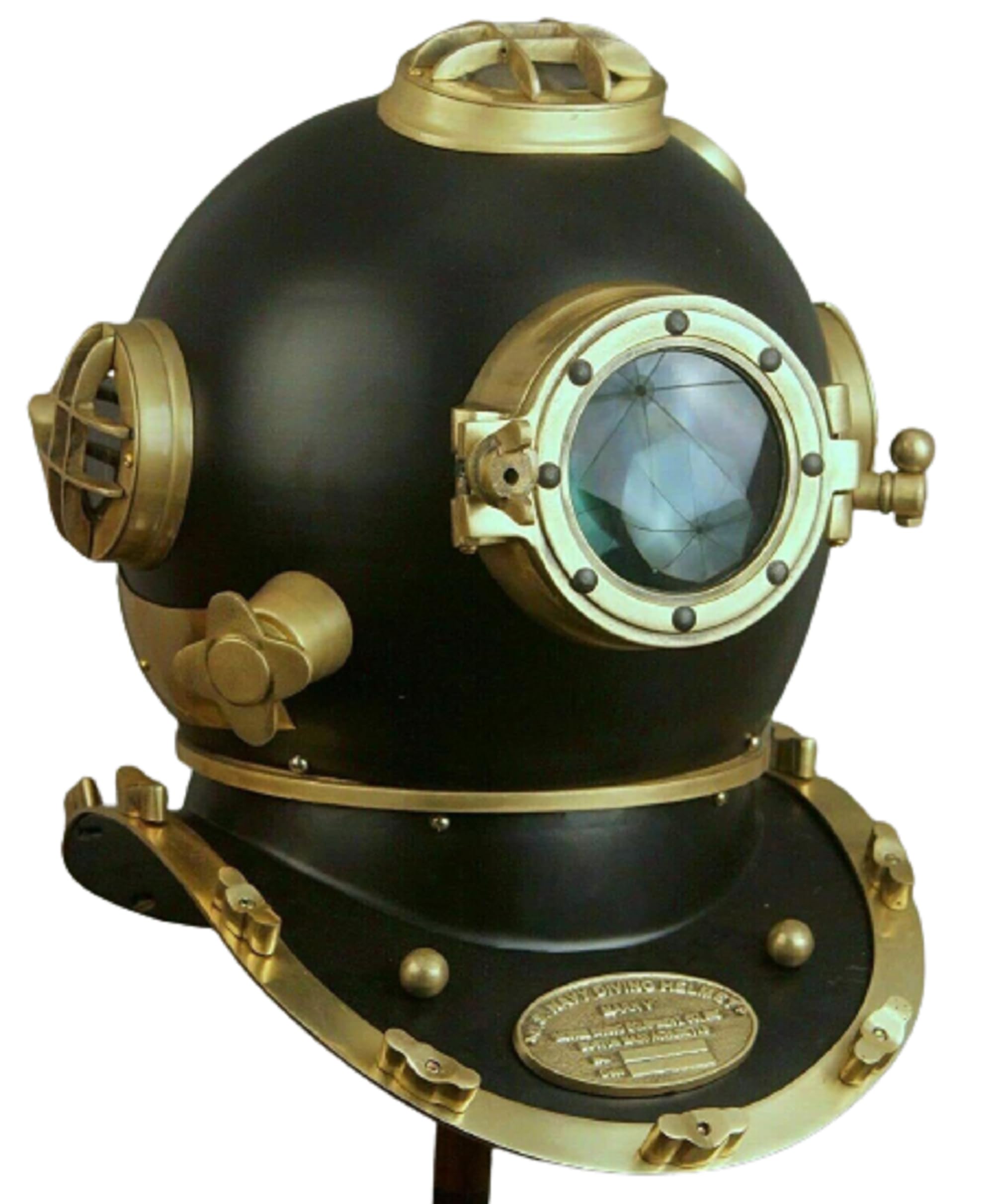 Casco de buceo náutico marino de EE. UU. V Mark Divers casco antiguo vintage de buceo casco de mar profundo, latón hierro, tamaño completo, casco de buceo, regalo