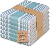 Vista 14 de Juego de paños de cocina de algodón Urban Villa de 8 piezas, paño de cocina de waffle 30x30 cm, paños de cocina altamente absorbentes y suaves