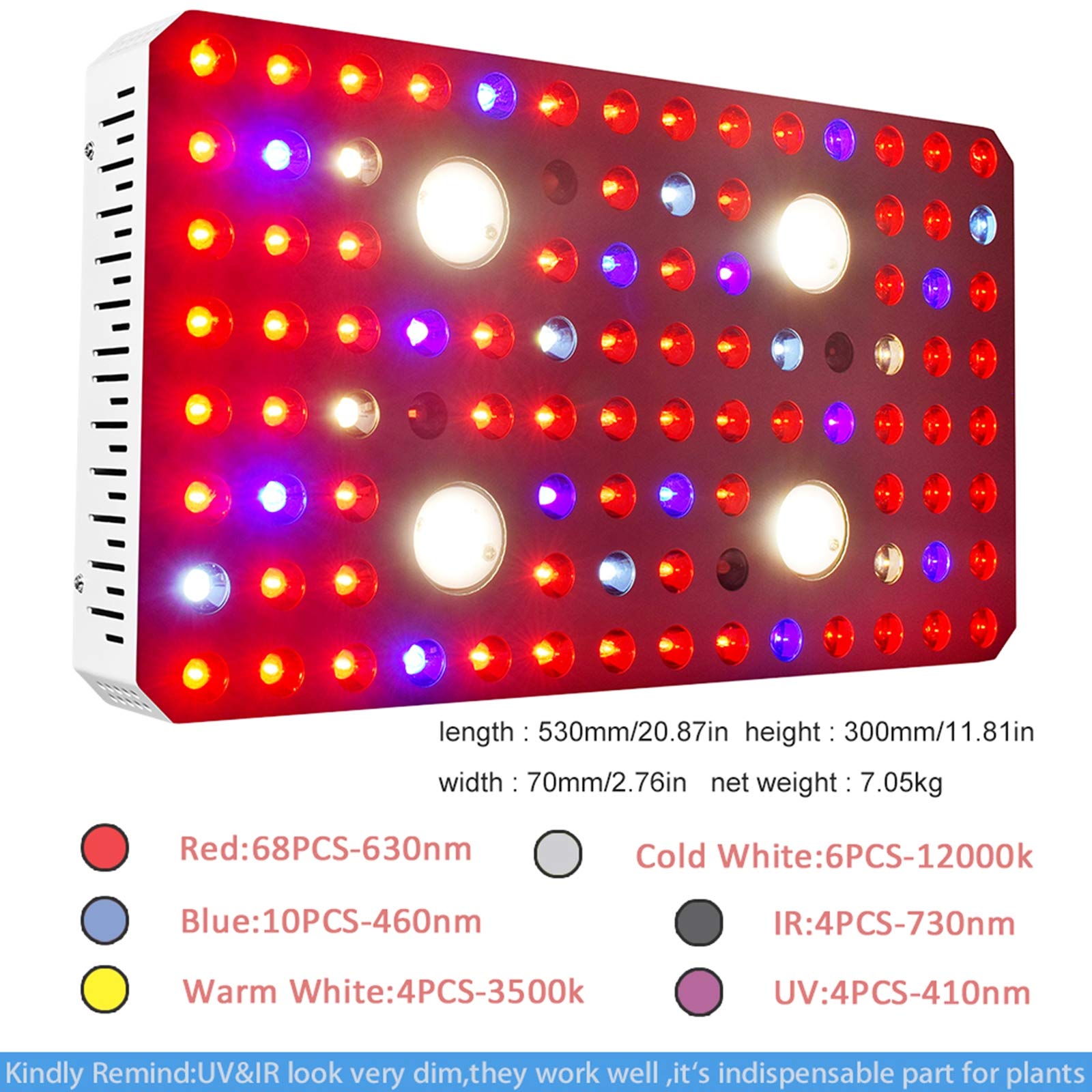 COB LED Lampe De Culture, 1000W Lampe Horticole, avec Veg&Bloom, Fonction Daisy Chain, Spectre Complet Lampe De Croissance pour Plantes D'Intérieur,Légumes, Semis, Floraison Et Résultats,2000W
