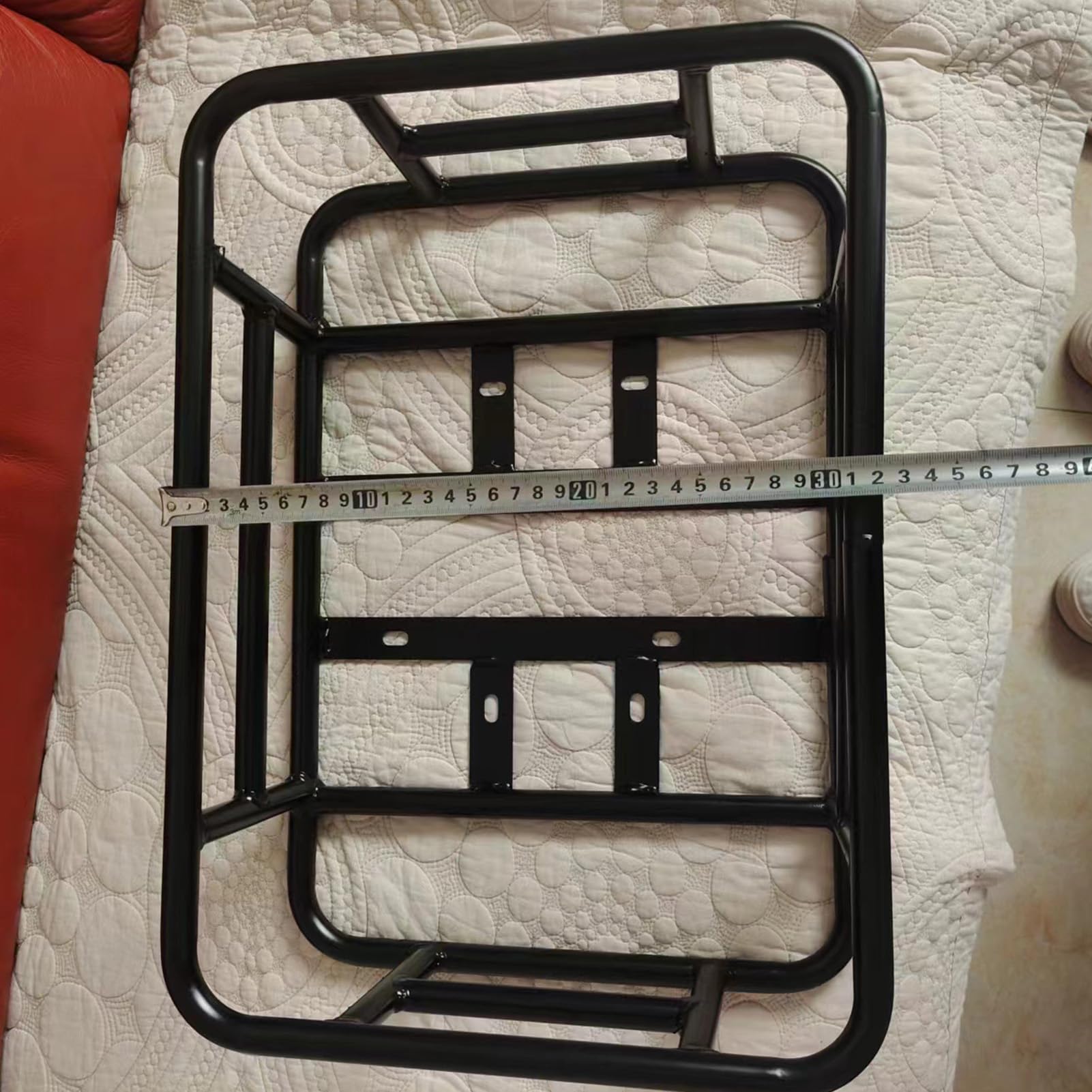 Headerbs Cestino Posteriore per Bici Elettrica Cestino Portabici Posteriore in Ferro 46 X 32 X 15 Cm Grande capacità Facile Installazione per Consegne Pendolarismo Corse di Spesa e Uso Quotidiano