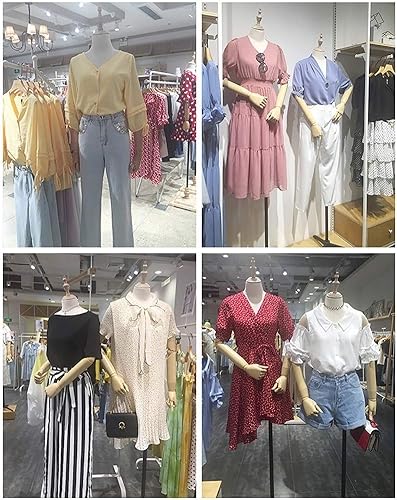 Miniatura 5 de HXYONGN Dress Form Female Model Torso Display Mannequin Body with Wood Tripod Stand, 53-70 Inch Height Adjustable Interesting(Antique Color-M)