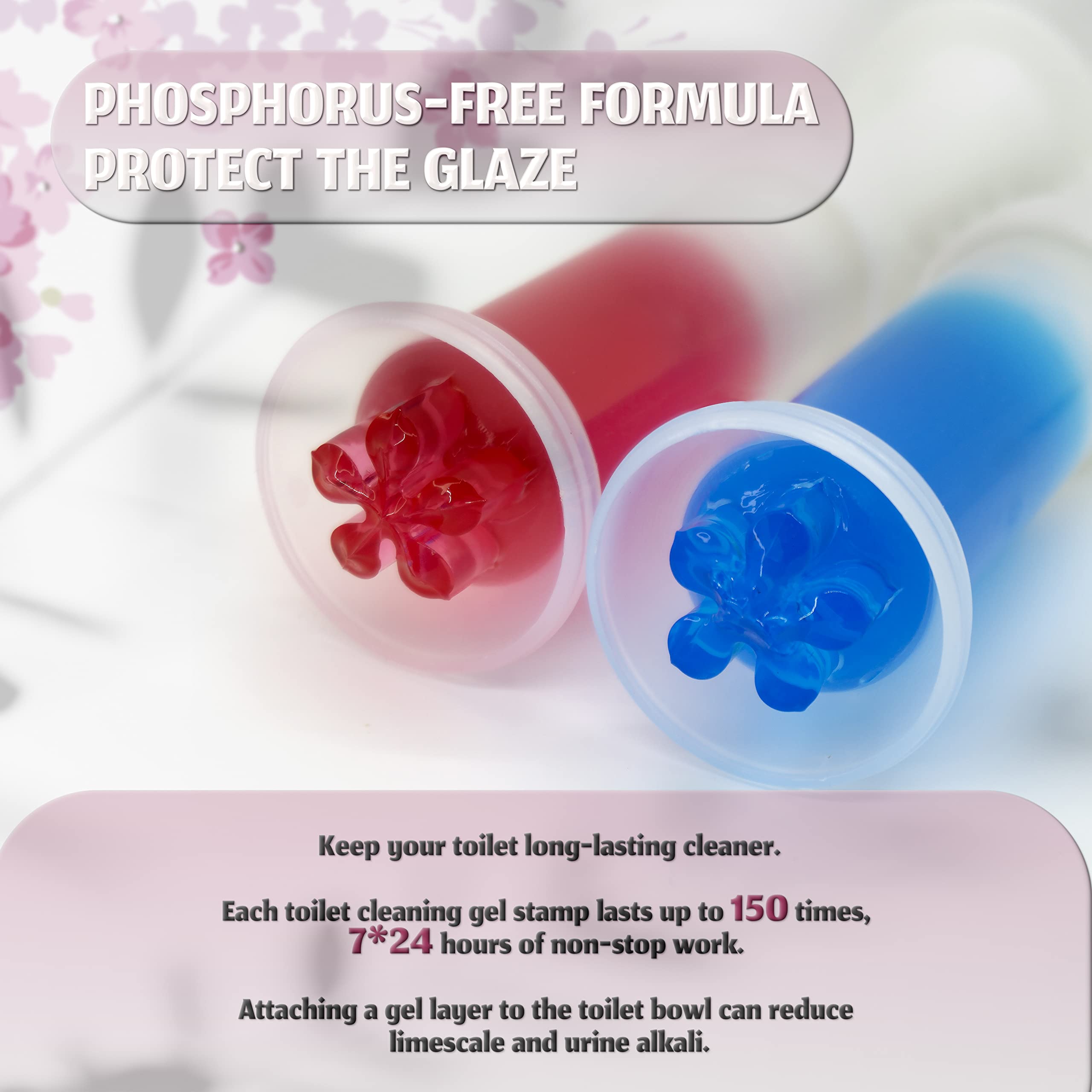 12 Pack Flower Toilet Gel Stamp (168 Flowers) Toilet Fragrance - View #12