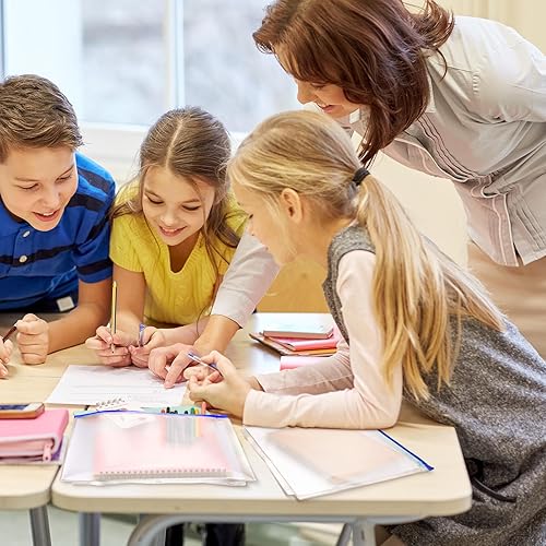 Miniatura 26 de 40 bolsillos para carpeta, 3 agujeros con cremallera, 3 bolsillos A4 con carpetas con cremallera, bolsas de plástico, bolsas de hojas sueltas, bolsa