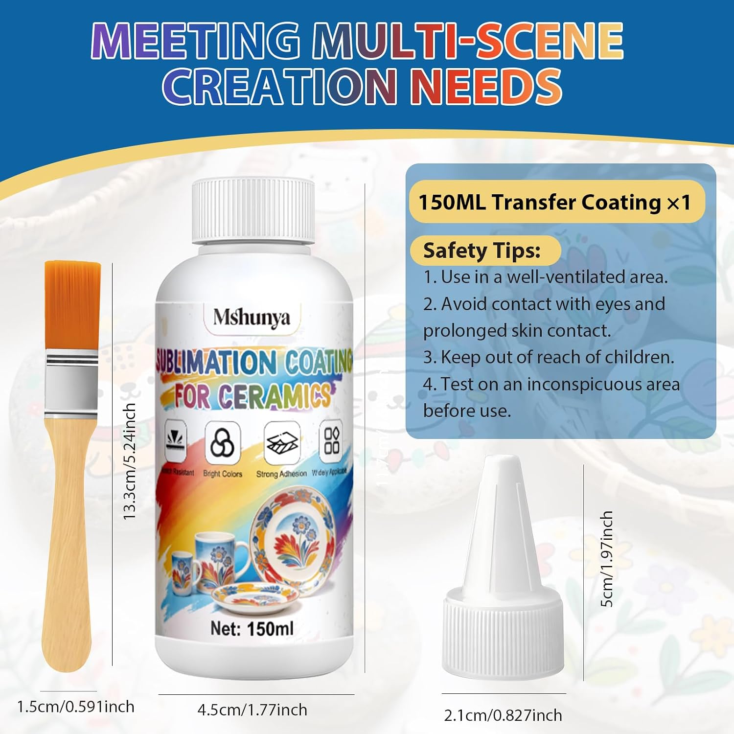 Sublimation Coating for Ceramic, High Adhesion, Vibrant and Rich Color 5 Oz