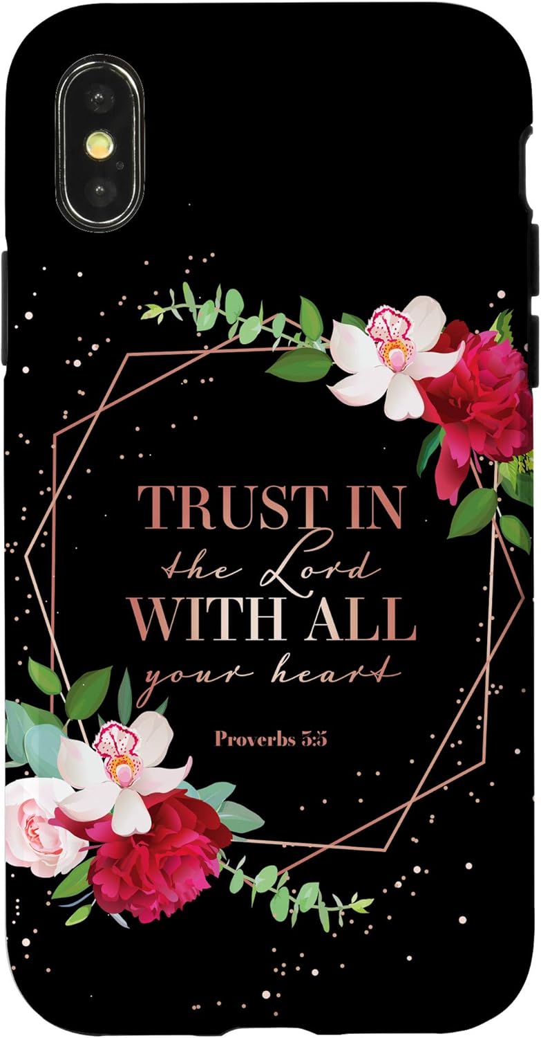 iPhone XR Trust In The Lord Bible Verses Phone Cases Christian Women Case