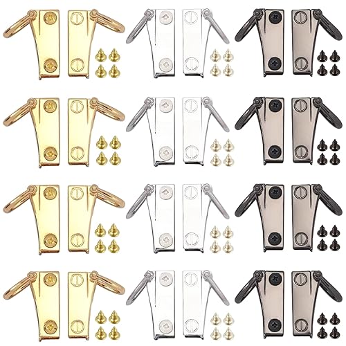 12 Sets Metal Side Clip Bag Buckle with Side Loop
