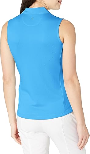 Miniatura 2 de Callaway Polo de golf Opti-Dri sin mangas para mujer con protección solar de bloqueo UV, ajuste flexible, ropa de rendimiento para mujer