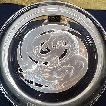 HOYA クリスタル 龍皿 3個 揃 未使用(A608) HOYA クリスタル 龍皿 3個 揃 未使用(A608) HOYA クリスタル 龍
