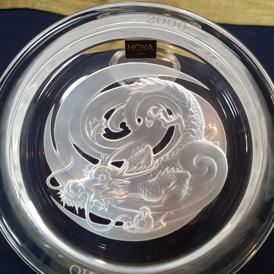 HOYA クリスタル 龍皿 3個 揃 未使用(A608) HOYA クリスタル 龍皿 3個 揃 未使用(A608) HOYA クリスタル 龍