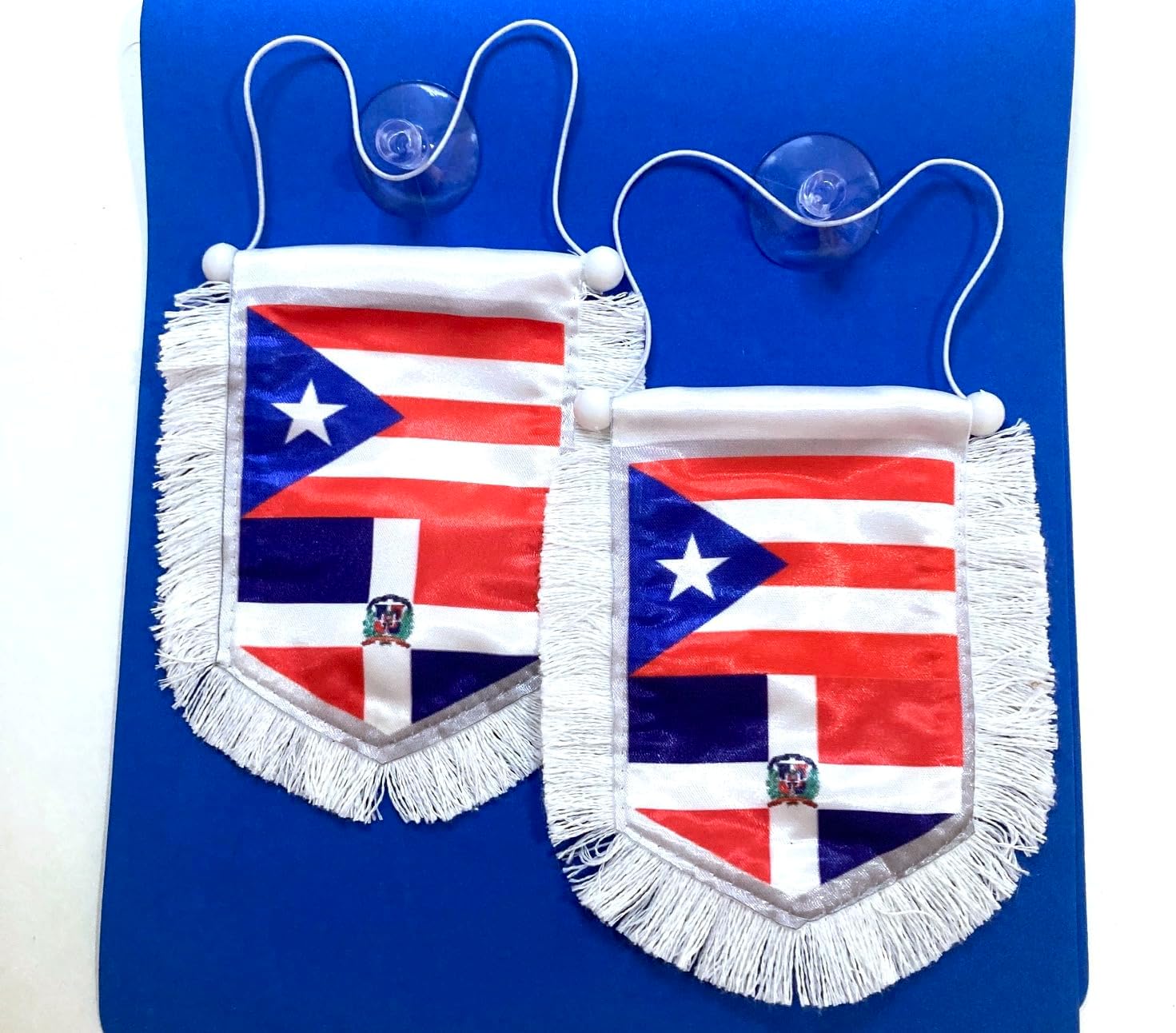 Puerto Rico Dominican Republic Puerto Rican & Dominican Flag for Car Accessories rearview mirror hanging decoration auto home gifts - Unite Cultures on Every Drive! Home Wall Door Window Decoration Banners