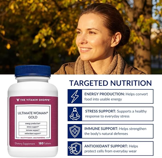 The Vitamin Shoppe Brand Ultimate Woman's Gold Multivitamin, 180 Tablets