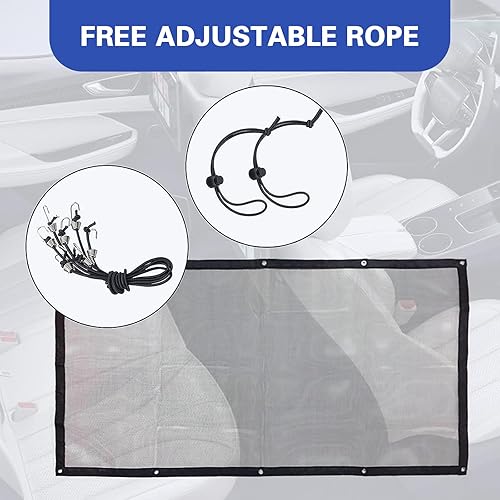 Miniatura 5 de Paquete de 1 red de protección para mascotas para automóvil, red divisora de automóvil, barrera de red para mascotas, barandilla de seguridad para