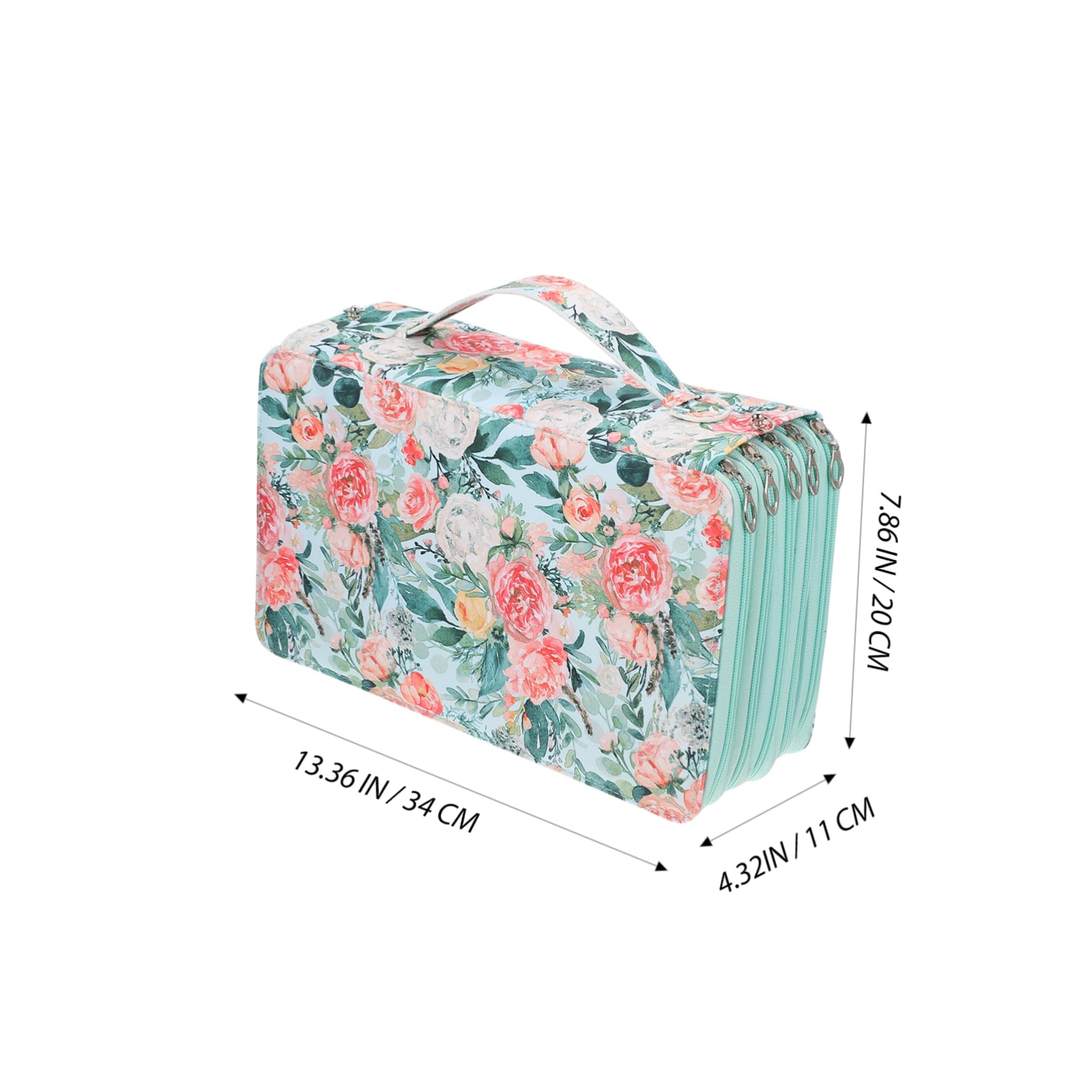 Tofficu 1pezzi Borsa Portamatite Maniglia Realizzata Materiali di Buona Qualità Design ad Alta Capacità Organizer per Cancelleria Facile da Trasportare