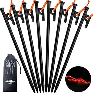Soomloom スチール ソリッド テント ペグ テーク 30CM キャンプ設営用具 8本1セット/16本1セット