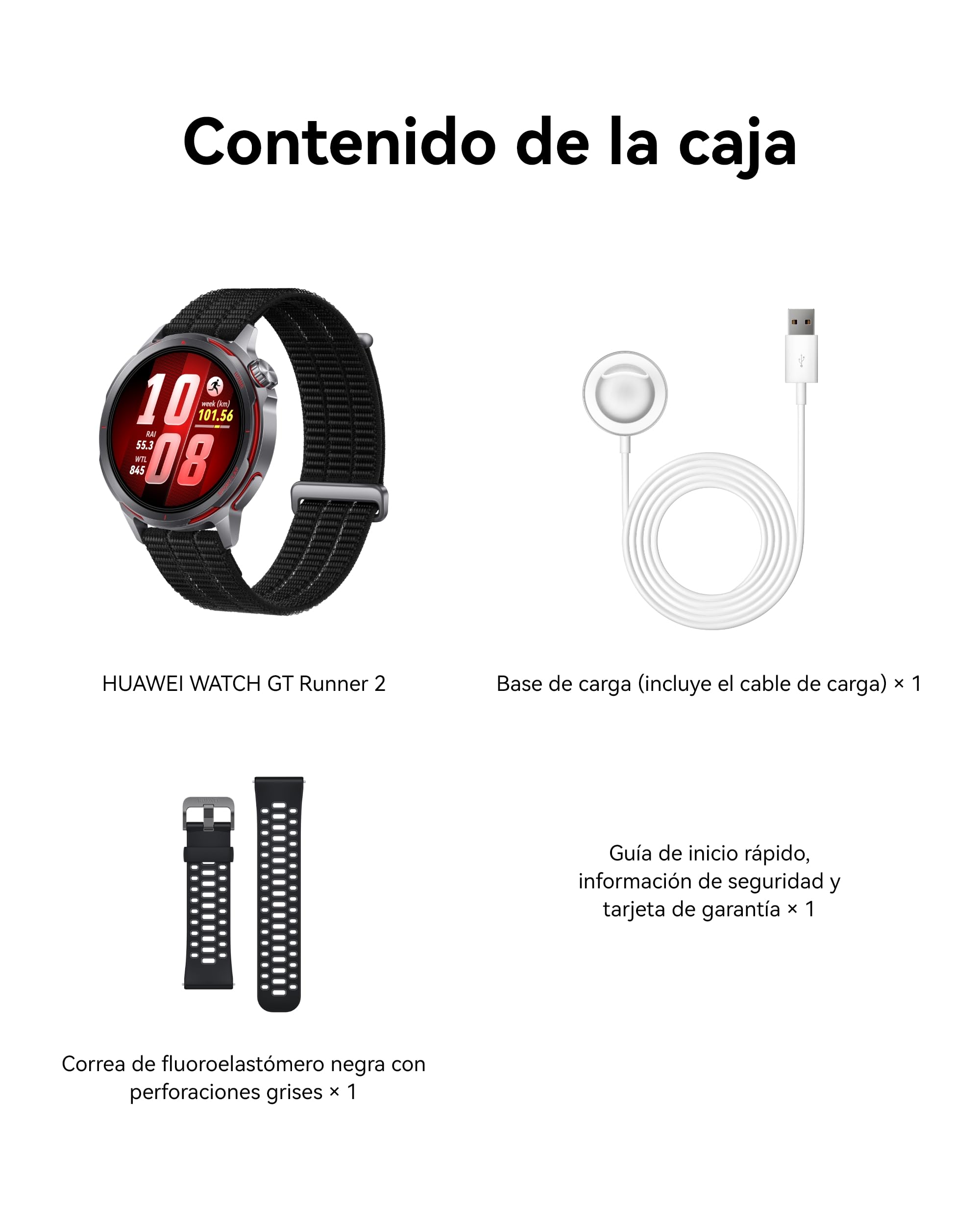 HUAWEI Watch GT Runner 2 Smartwatch, Running GPS Ultra Preciso, Negro | Reloj Inteligente, hasta 14 Días Autonomía, Modo Maratón, Ritmo en Tiempo Real, Diseño Fino en Titanio, VFC, ECG, Pago NFC