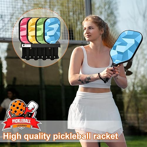 Miniatura 7 de Soporte para raquetas de pickleball con capacidad para 412 palas de pickleball con etiqueta para rastrear a los jugadores siguientes, soportes de