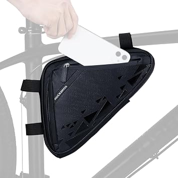 ROCKBROS Bike Triangle Frame Bag Waterproof Top Tube Bag with Keel Support