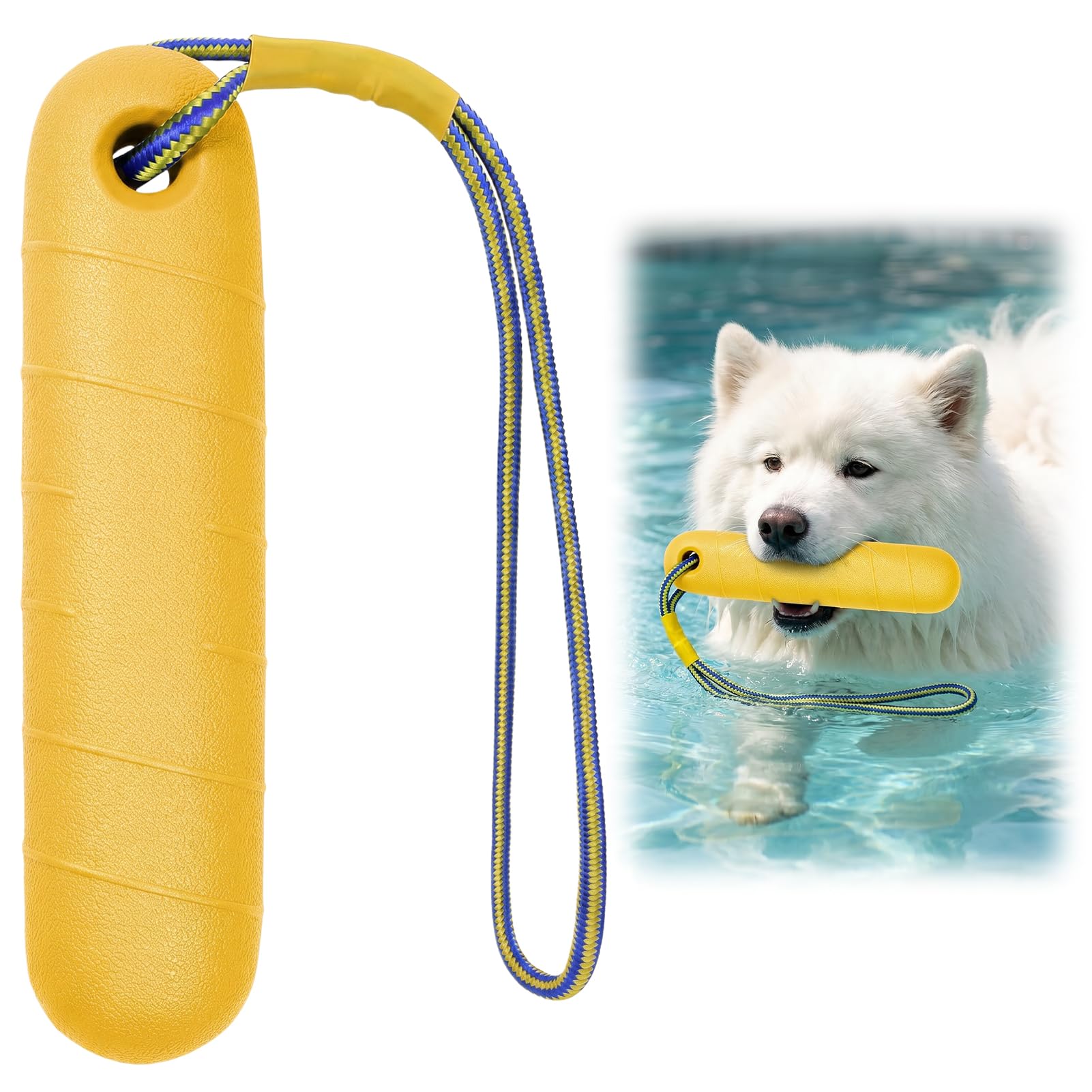 Hundespielzeug, Schwimm Spielzeug für Hunde, Wasserspielzeug für Hund Hundetraining, Interaktives Hundespielzeug, Trainieren und Apportieren im Wasser, Gelb