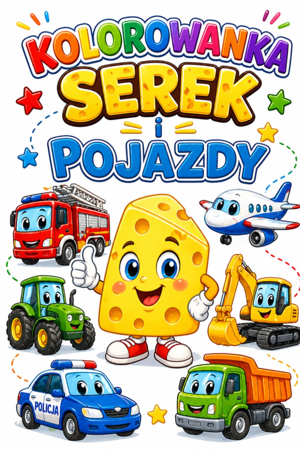 Kolorowanka serek i pojazdy: Kolorowanka dla dzieci i młodzieży