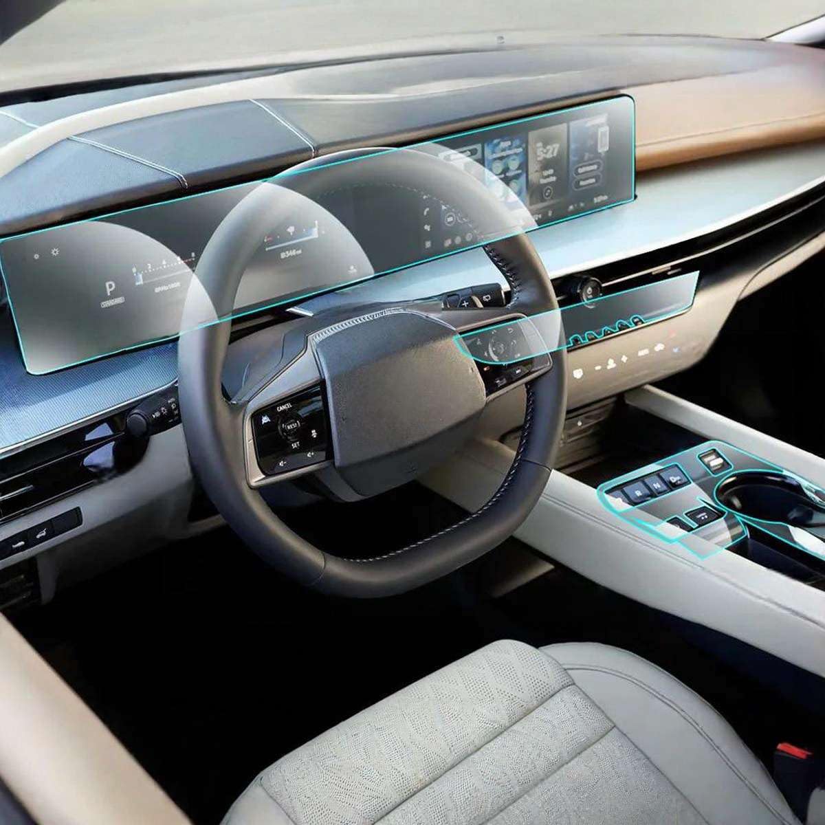 Car Interior Center Console Media Dashboard Navigation TPU Protector Film Anti-Scratch, for Nissan Murano 2025